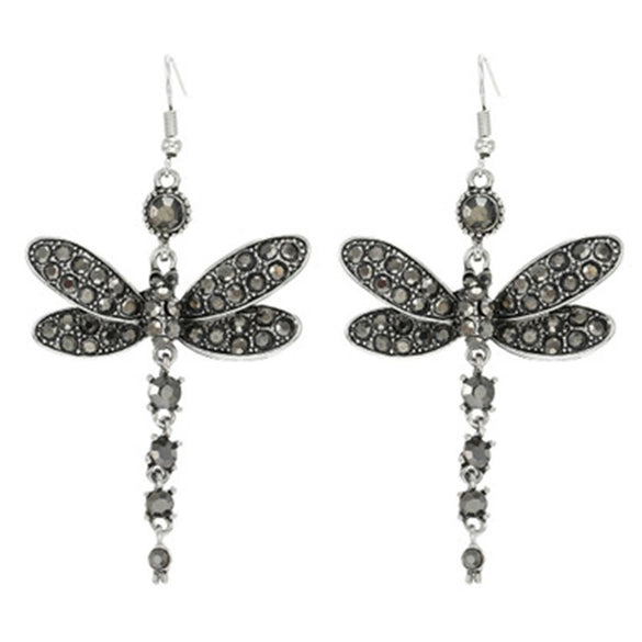Alloy Insect Pattern Retro Tassel Women's Long Earrings