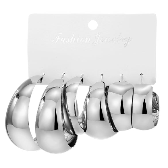 Alloy Iron Exaggerated Geometric Electroplated Women's Earrings Set