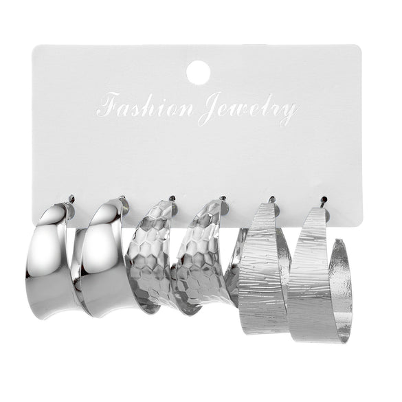 Alloy Iron Exaggerated Geometric Electroplated Women's Earrings Set