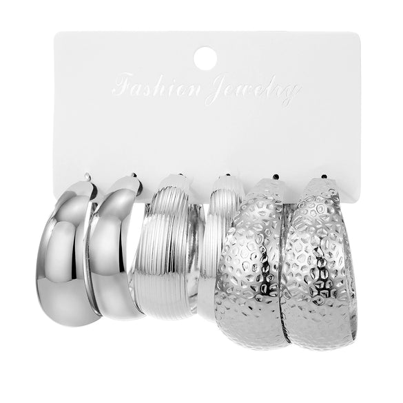 Alloy Iron Exaggerated Geometric Electroplated Women's Earrings Set