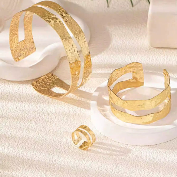 Alloy Irregular Geometric Electroplated Bracelets For Women Stylish Cool Jewelry
