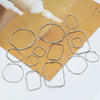 Alloy Irregular Geometric Round Fold Hollow Frame Diy Handmade Jewelry Pendant Material Accessories Minimalist Style