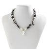 Alloy Irregular Gravel Collarbone Necklace With Star And Geometric Pattern Electroplated For Women