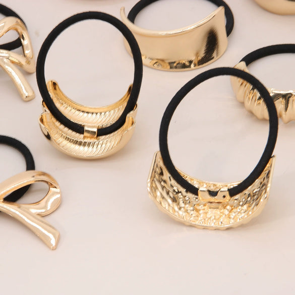Alloy Irregular Hair Ring Retro Distinctive With Electroplating Treatment