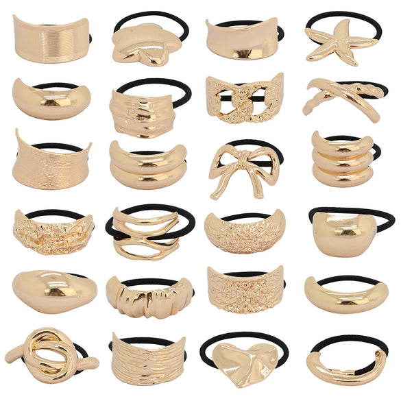 Alloy Irregular Hair Ring Retro Distinctive With Electroplating Treatment