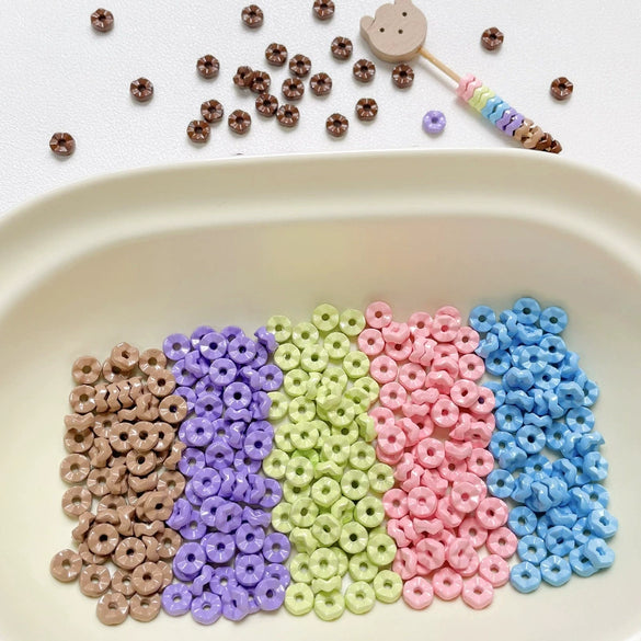 Alloy Irregular Shaped Beads Jenga Building Blocks Style Diy Handmade Baked Paint Bracelet Necklace Mobile Phone Chain Accessories