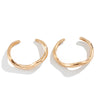Alloy Irregular Wave Shaped Opening Bracelet Electroplated Jewelry For Ladies
