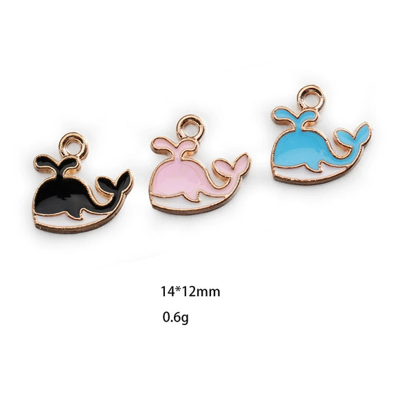 Alloy Jewelry Accessories Animal Whale Pendant With Oil Dripping Design