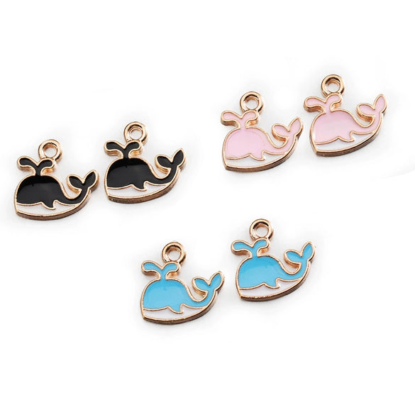 Alloy Jewelry Accessories Animal Whale Pendant With Oil Dripping Design
