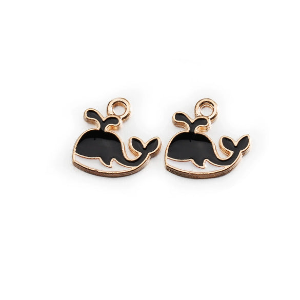 Alloy Jewelry Accessories Animal Whale Pendant With Oil Dripping Design