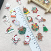 Alloy Jewelry Accessories Christmas Tree Santa Claus Snowman Bell Elk Dripping Oil Pendant For Diy Bracelet
