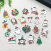 Alloy Jewelry Accessories Christmas Tree Santa Claus Snowman Bell Elk Dripping Oil Pendant For Diy Bracelet