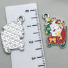 Alloy Jewelry Accessories Christmas Tree Santa Claus Snowman Bell Elk Dripping Oil Pendant For Diy Bracelet