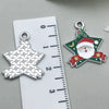 Alloy Jewelry Accessories Christmas Tree Santa Claus Snowman Bell Elk Dripping Oil Pendant For Diy Bracelet