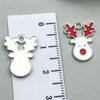 Alloy Jewelry Accessories Christmas Tree Santa Claus Snowman Bell Elk Dripping Oil Pendant For Diy Bracelet