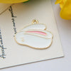 Alloy Jewelry Accessories Dripping Oil Cartoon Rabbit Pendant Earrings Bracelet Key Chain