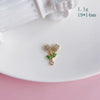 Alloy Jewelry Accessories Electroplated Rose Tulip Inlaid Small Pendant