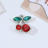 Alloy Jewelry Accessories Fruit Food Style Dripping Oil Cherry Pendant For Jewelry Making