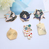 Alloy Jewelry Accessories Material With Starry Sky Astronaut Design And Electroplating Process