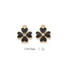 Alloy Jewelry Accessories Minimalist Small Flower Dripping Oil Earrings Bracelet Pendant