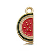 Alloy Jewelry Accessories Moon Leaf Pendant With Dripping Oil Design And Return Pattern Fruit Food Style