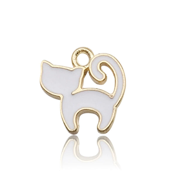 Alloy Jewelry Accessories Moon Leaf Pendant With Dripping Oil Design And Return Pattern Fruit Food Style