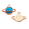 Alloy Jewelry Accessories Moon Leaf Pendant With Dripping Oil Technique And Return Pattern Fruit Food Style