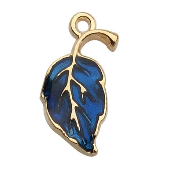 Alloy Jewelry Accessories Moon Leaf Pendant With Dripping Oil Technique And Return Pattern Fruit Food Style