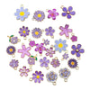 Alloy Jewelry Accessories Oildrip Purple Flower Totem Pendant