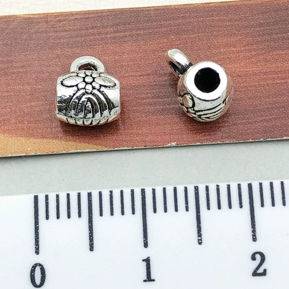 Alloy Jewelry Accessories Pendant Straight Tube Electroplated Handmade Material For Diy Bracelet