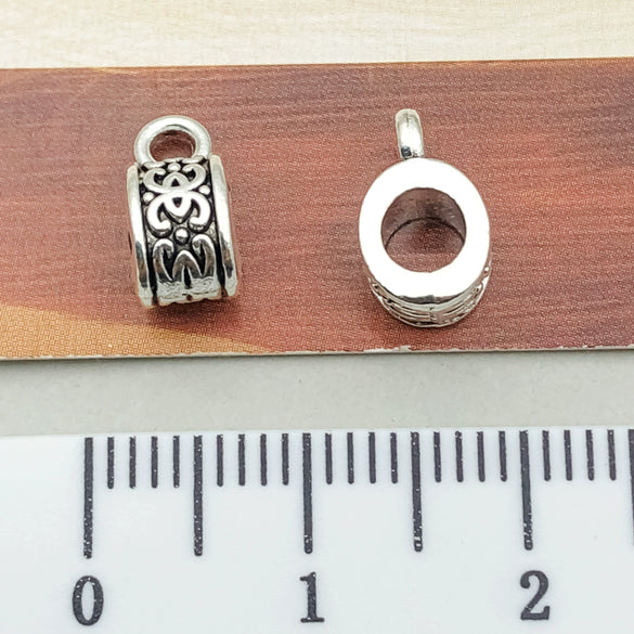 Alloy Jewelry Accessories Pendant Straight Tube Electroplated Handmade Material For Diy Bracelet