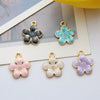 Alloy Jewelry Accessories Pendant With Dripping Oil Design And Pearl Flower For Diy