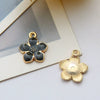 Alloy Jewelry Accessories Pendant With Dripping Oil Design And Pearl Flower For Diy