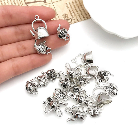 Alloy Jewelry Accessories Retro Stereo Teapot Electroplating For Diy