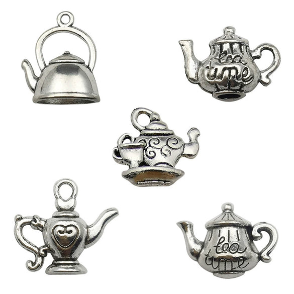 Alloy Jewelry Accessories Retro Stereo Teapot Electroplating For Diy