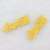 Alloy Jewelry Accessories With Baking Paint Geometric And Simple Style Letter Pendant For Earrings Key Chain Necklace