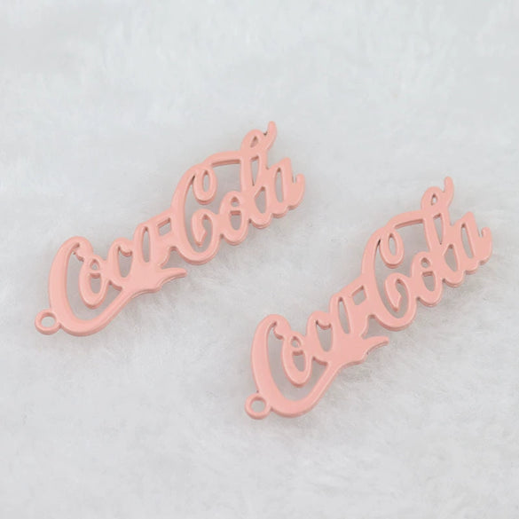 Alloy Jewelry Accessories With Baking Paint Geometric And Simple Style Letter Pendant For Earrings Key Chain Necklace