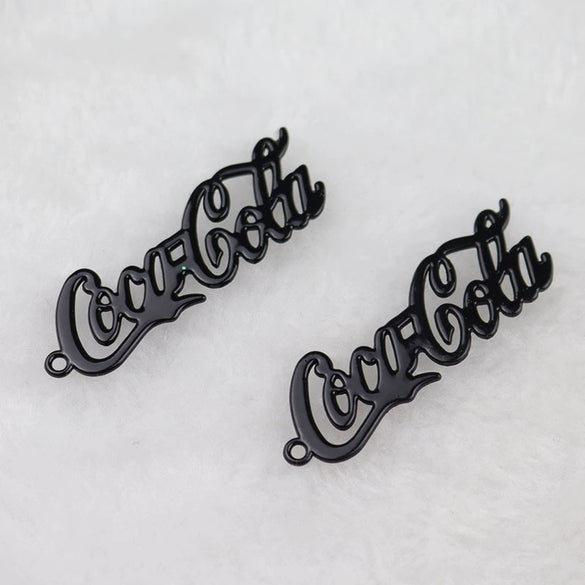 Alloy Jewelry Accessories With Baking Paint Geometric And Simple Style Letter Pendant For Earrings Key Chain Necklace