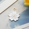 Alloy Jewelry Accessories With Oil Dripping Process And Purple Flower Pendant For Earrings And Bracelet