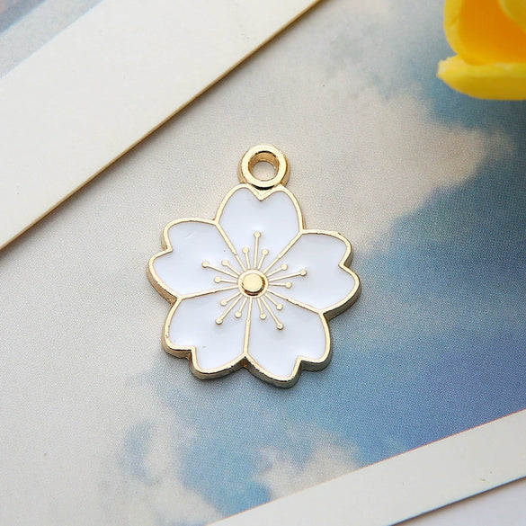 Alloy Jewelry Accessories With Oil Dripping Process And Purple Flower Pendant For Earrings And Bracelet