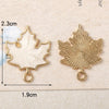 Alloy Jewelry Accessories With Pearlescent Maple Leaf Pattern And Dripping Oil Design