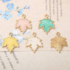 Alloy Jewelry Accessories With Pearlescent Maple Leaf Pattern And Dripping Oil Design