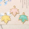Alloy Jewelry Accessories With Pearlescent Maple Leaf Pattern And Dripping Oil Design