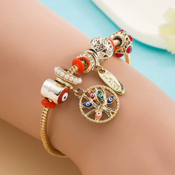 Alloy Jewelry Electroplating Devil's Eye Bracelet For Women