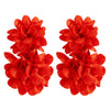 Alloy Jewelry Flower Tassel Ear Clip Electroplated For Women