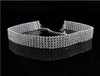 Alloy Jewelry Geometric Pattern Water Wave Chain Diamond Multilayer Collar Necklace