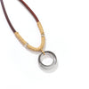 Alloy Jewelry Geometric Retro Style Hollow Cross Doublering Pendant Electroplated Couple Necklace