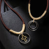 Alloy Jewelry Geometric Retro Style Hollow Cross Doublering Pendant Electroplated Couple Necklace