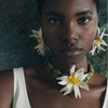 Alloy Jewelry Handmade Bamboo Chain Mixed Gem Inlay Flower Earrings Bracelet Double Layer Stacked Necklace