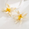 Alloy Jewelry Handmade Bamboo Chain Mixed Gem Inlay Flower Earrings Bracelet Double Layer Stacked Necklace